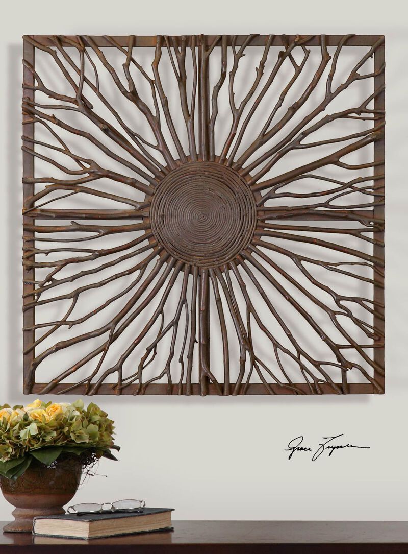 Uttermost Josiah Square Wooden Wall Art image number 1